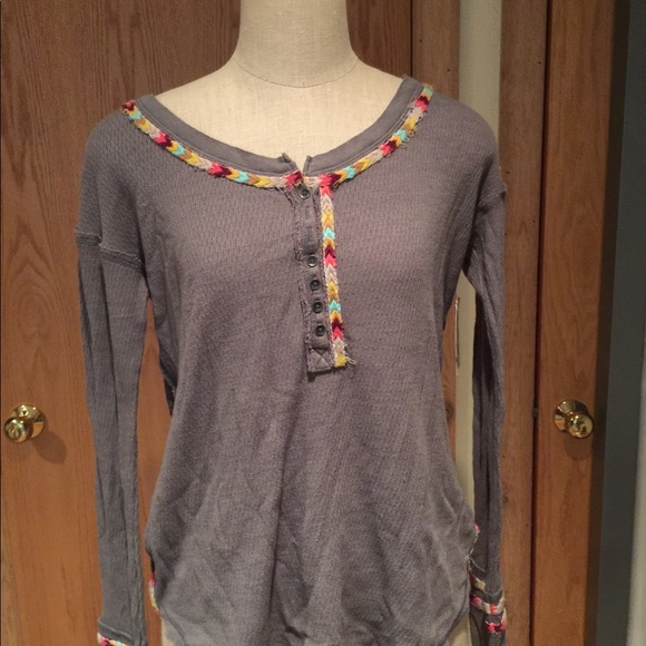 ♥️Free People Embroidered Henley M Make an offer - Picture 6 of 11